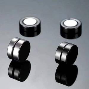 10 Pairs Magnetic Clip-On Earrings, Stainless Steel Fake Hoops for Men & Women