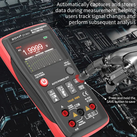 2-in-1 Thermal Imaging Digital Multimeter with IR Camera, 32x32 Resolution, 25000 Counts