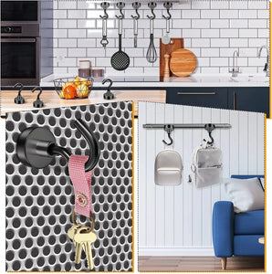 10-Pack 25lb Heavy-Duty Magnetic Hooks for Kitchen, Office, Fridge, Boat Storage & Organization