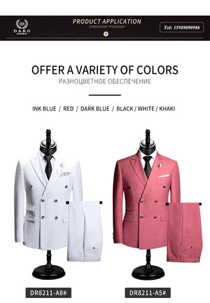 "2024 Men's Slim Fit Suit 2-Piece Set: Formal Business Wear (Jacket+Pants)"