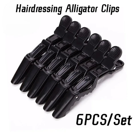 6pcs Plastic Hair Claw Clips Hairpin Alligator Clamps for Styling and Salon Accessories