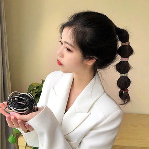 100pcs Elastic Hair Ties Rubber Bands Thin Ponytail Scrunchies for Women Men Hair Accessories