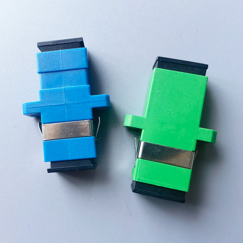 50pcs Fiber Optic SC/APC-UPC Adapter Coupler, Simplex Mode, SC-SC Flanged Adaptor