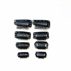 100pcs Black Brown Wig Clips 2.3cm-3.6cm Snap Clips for Hair Extensions & Wefts Hairpins Styling Tools