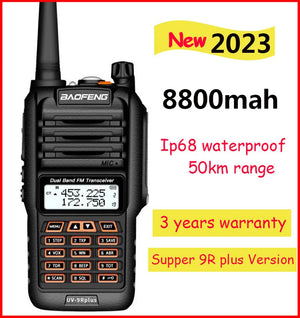 2025 UV9R Plus 18W Long Range Walkie Talkie 40-50km VHF UHF Ham Radio Transceiver CB Radio