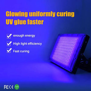 100W 300W UV Curing Lamp 365nm 395nm 405nm Light for Glue Curing & Fluorescent Detection