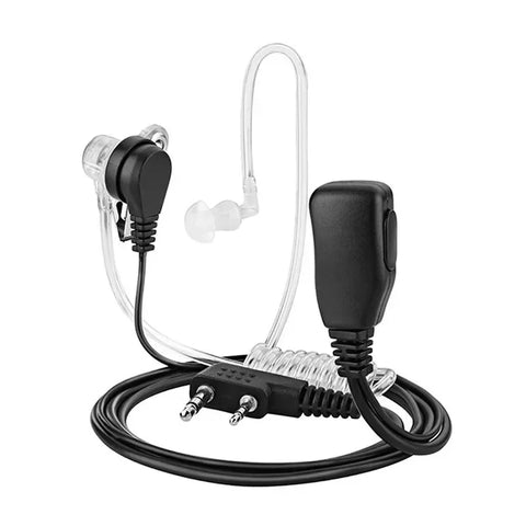 2 Pin PTT Mic Headset Covert Tube Earpiece for Kenwood TYT Baofeng UV-5R BF-888S CB Radio