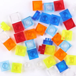 100pcs 1x1 Building Block Plates for Kids DIY Brick Sets STEM Learning Toy