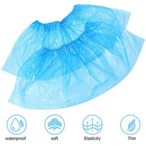 100-Pack Disposable Waterproof Non-Slip Shoe Covers for Home, Office, Travel, Cleaning