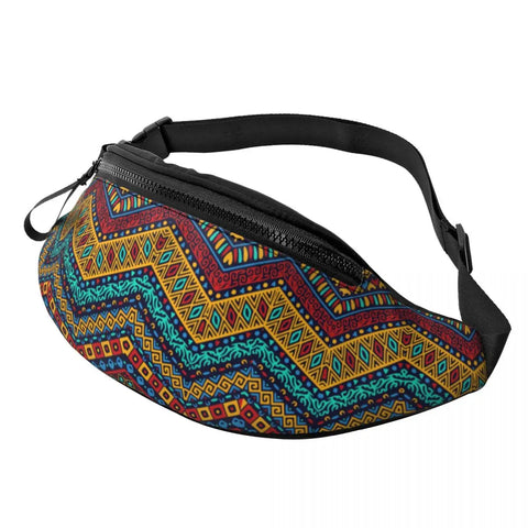 African Tribal Pattern Fanny Pack Crossbody Waist Bag for Travel, Phone, Money