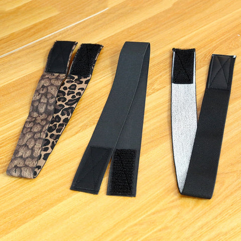 Elastic Wig Band Set: Silver, Leopard, Black Lace for Laying Edges & Melting Lace, Adjustable 3 Pack
