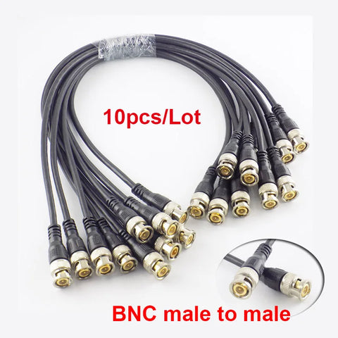 BNC Male to Male RG58 Cable for CCTV Camera Adapter - 0.5m/1m/2m/3m Extension Wire