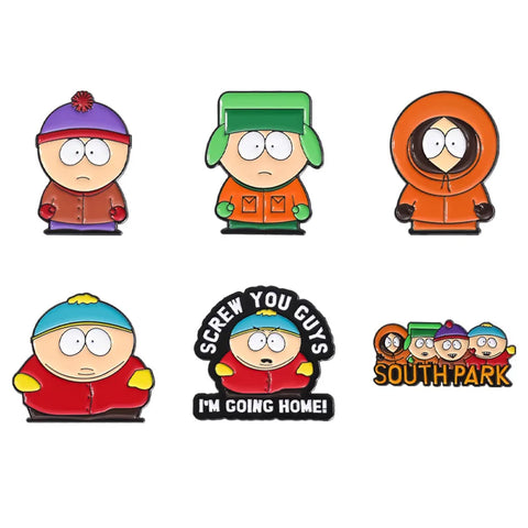 Cute Enamel Pin - South Park Badge - Decorative Lapel Brooch for Backpack & Clothing Accessories