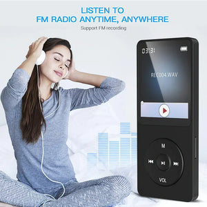 128GB Bluetooth MP4/MP3 Lossless Music Player with FM Radio & Recorder for Sports