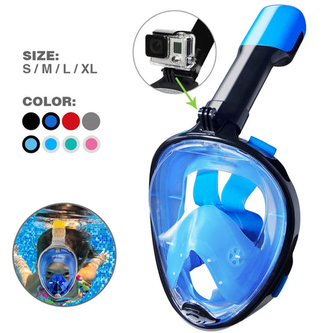 Full Face Snorkeling Mask - Anti-Fog Scuba Diving Goggles for Adult & Kids Swimming