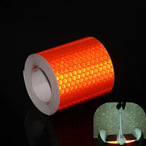 5cm x 5m Reflective Safety Tape Orange Warning Sticker for Car & Motorcycle Decoration
