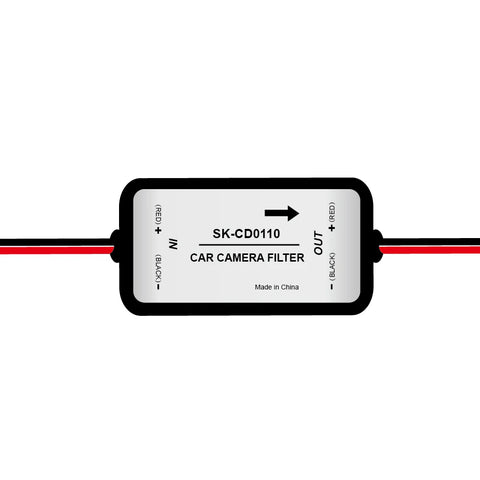 12V DC Car Camera Power Relay Capacitor Filter Connector for Rear View Systems