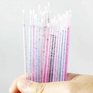 100-Pack Disposable Mascara Wands for Lash Extensions & Makeup