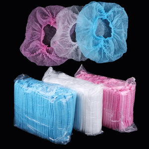 100 Disposable Hair Caps, Lightweight Hygiene Covers for Salon, Spa, Beauty Use