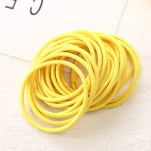 10 Pack Black Blue Elastic Hair Ties for Ponytails - Durable Rubber Band Hair Accessories