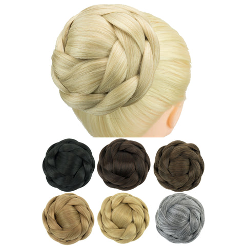 Blonde Synthetic Hair Bun Chignon Updo Wig Cover - Easy Hairpiece for Women