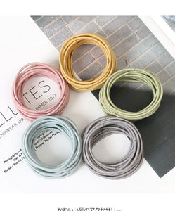 100pcs Women's 4cm Nylon Elastic Hair Bands Set - Scrunchies, Ponytail Rubber Bands, Hair Accessories Headwear