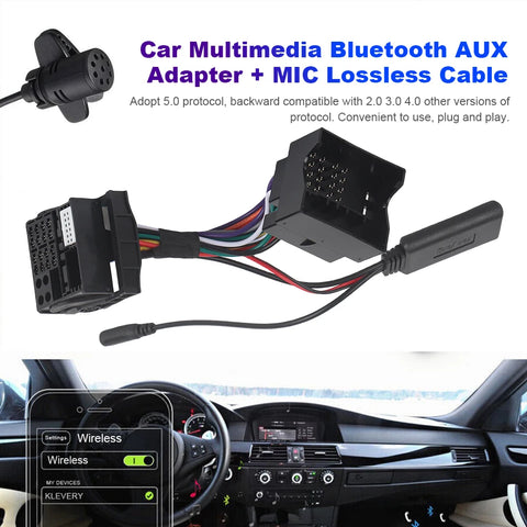 Bluetooth 5.0 Car Radio Adapter Aux Harness for VW Skoda - RCD310 RCD510 RNS510 Handsfree Audio Music Device