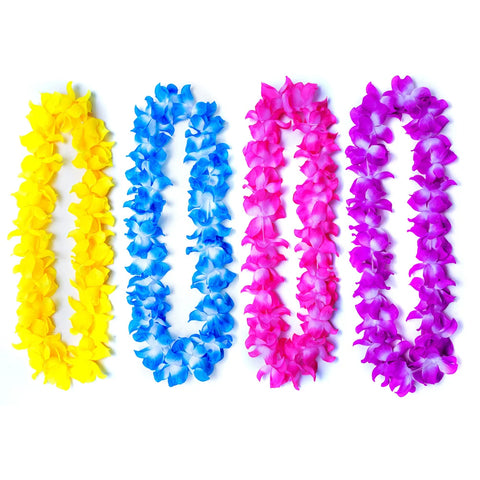 10 Pcs Tropical Hawaiian Leis Garland LED Lights for Party Decor Luau Beach Theme Fancy Dress Supplies