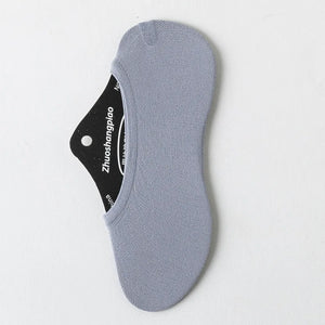 10 Pairs Men's Invisible Non-Slip Silicone Liner Socks, Breathable Thin Nylon No Show Loafers for Summer