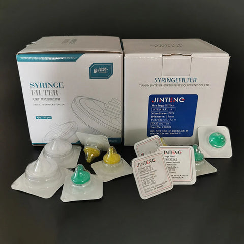 50x Syringe Filters 0.22/0.45um Nylon/PES/PTFE Membrane Sterile Lab Use Chemistry Equipment