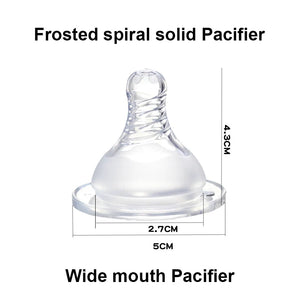 1-10 Pack Baby Pacifier Nipples Wide Bore Spiral Frosted Non-Irritating Thickened Safe Real-Feel