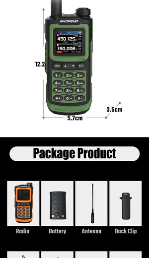 2025 Long Range Walkie Talkie 1000 Channel UHF VHF Ham Radio FM USB-C Charge Waterproof 2-Way Radio