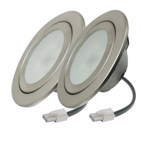 2-Pack 12V Smoke Exhauster Light for Kitchen Range Hood 1.5W 68mm Stove Vent Extractor Warm White 3000K