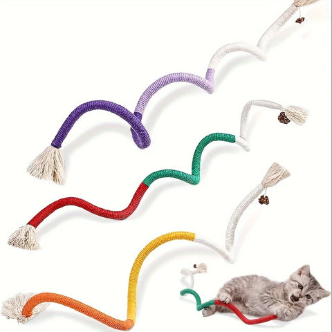 Catnip Chew Rope Toy for Indoor Cats - Interactive Play & Dental Health