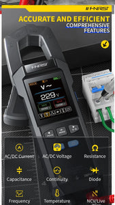 10,000 Counts DC/AC Current Voltage Clamp Meter USB Charger 600A Ampere Tester NCV Electrician Tool
