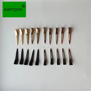 100 Pcs 4.5cm Metal Snap Clips for Hair Extensions, Salon Sectioning Tools & Accessories