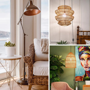 1.8m Hanging Pendant Light Fixture E26/E27 Lamp Holder Socket Cord with Switch EU/US Plug