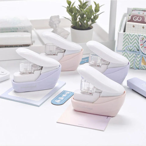 Compact No-Staple Stapler for Easy Book Binding, Office & School Supplies