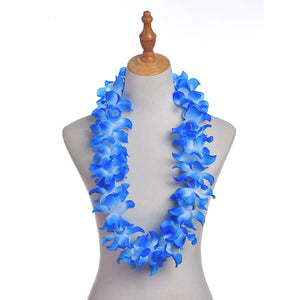 10 Pcs Tropical Hawaiian Leis Garland LED Lights for Party Decor Luau Beach Theme Fancy Dress Supplies