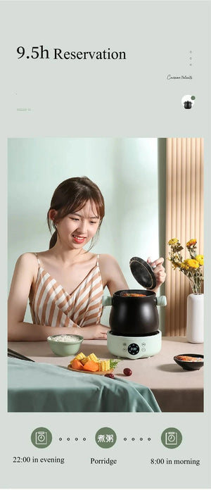 1.8L Smart Electric Ceramic Medicine and Soup Pot with Auto Keep Warm Function
