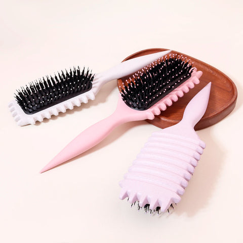Advanced Air Cushion Hair Brush for Real Hair Wigs - Toothed Hard Bristles, 1pc