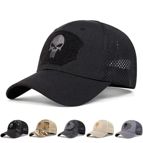 Camouflage Plaid Mesh Military Training Hat Sun Protection Spring Summer Outdoor Sports Casual Cap