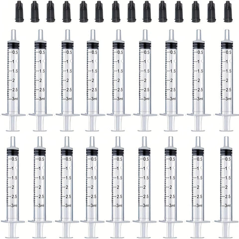 3ml Syringe with Cap, 20 Pack - Medical Sterile Syringes for Precision Applications