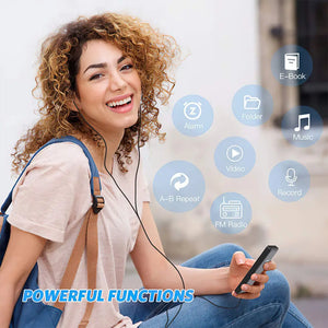 128GB Bluetooth MP4/MP3 Lossless Music Player with FM Radio & Recorder for Sports