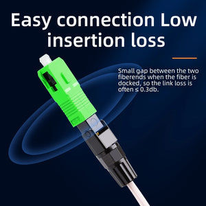 100pcs Fiber Optic Splice Connectors SC-APC/SC-UPC FTTH Quick Connect Kit
