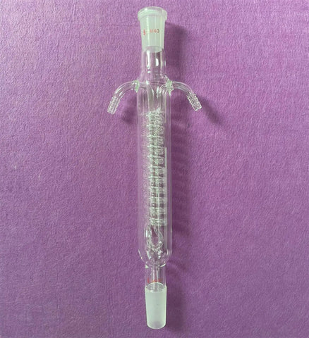 200mm 24/40 Reflux Condenser Lab Glass Coiled for Scientific Experiments