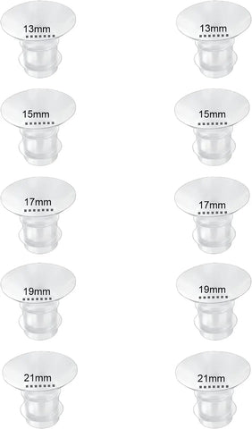 Flange Inserts 10pc, 13-21mm for Medela/Momcozy/Spectra/Youha/Ximyra S9/S12 24mm Shields/Flanges