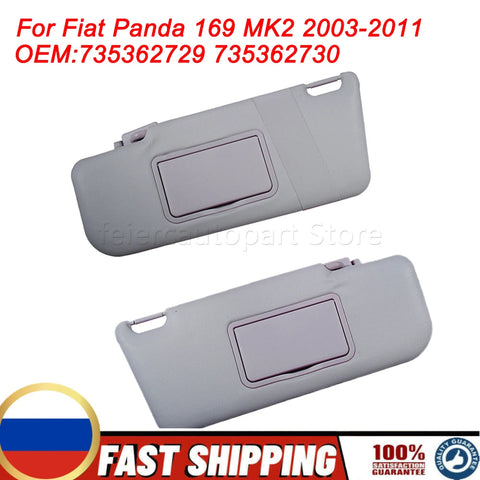 Fiat Panda 169 Mk2 2003-2011 Sun Visor L/R with Mirror & Pocket 735362729 735362730