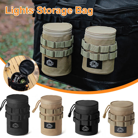 Camping Storage Bag with Hanging Holes, Lightweight Accessory, Handle, 1/2pcs, S/L Sizes, for Lights & Camping Gear