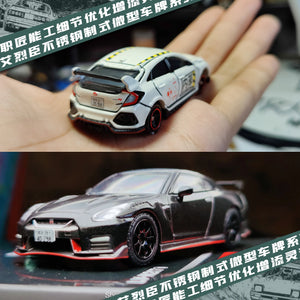 1/64 Scale Diecast Car License Plate Set - Mini Model Accessories